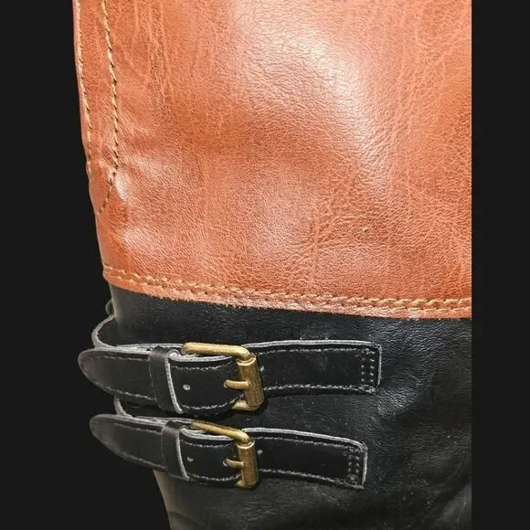 RAMPAGE RAM-INDIANA Black/Cognac knee high boots 8.5 - Picture 6 of 13